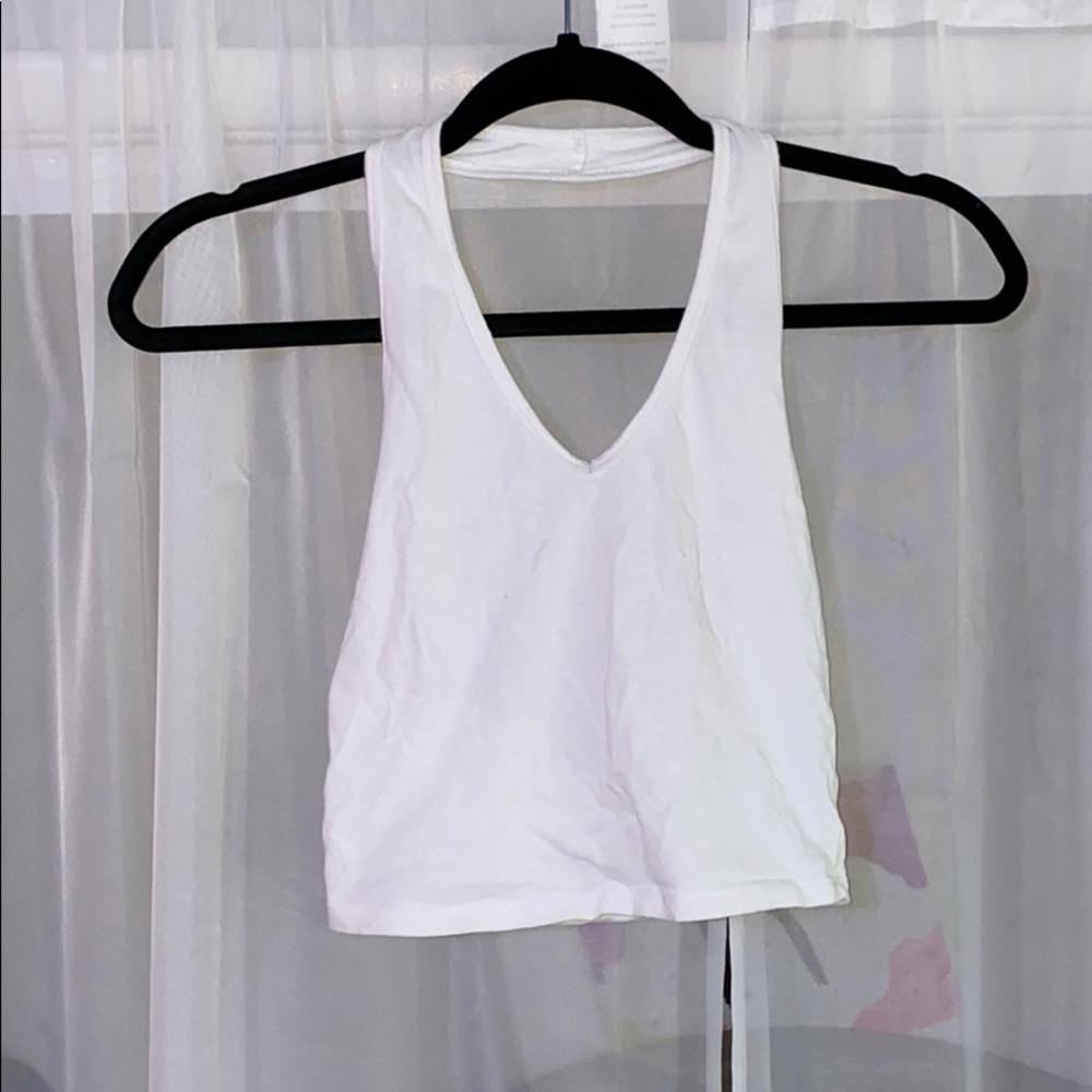 White halter top